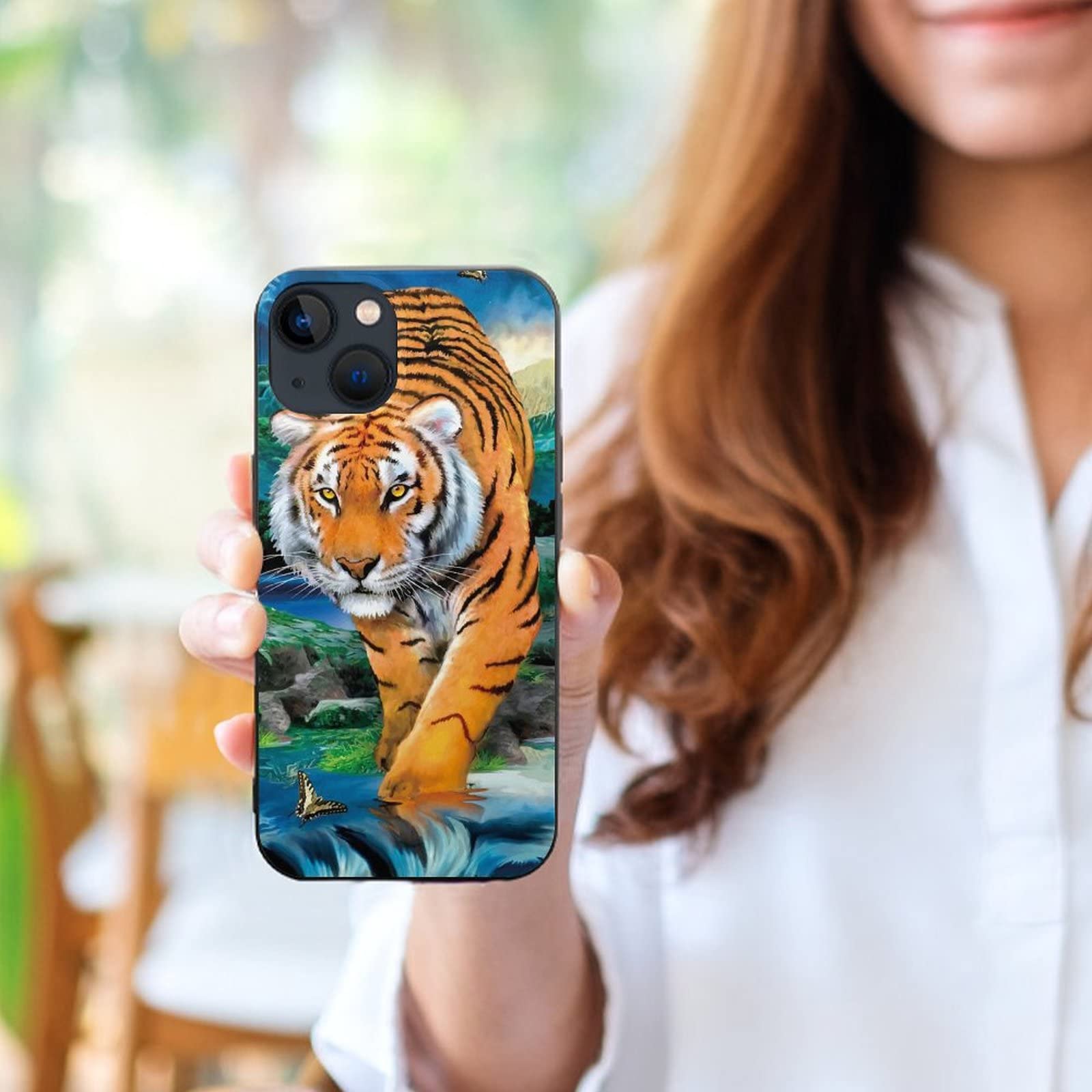Amazon.co.jp: 面白 スマホケース iPhone 13 タイガー トラ柄 寅虎